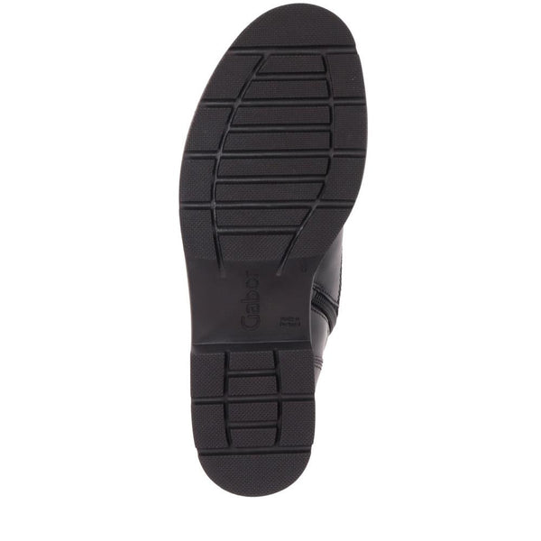 Pavers Leather Lace-Up Ankle Boots - Black