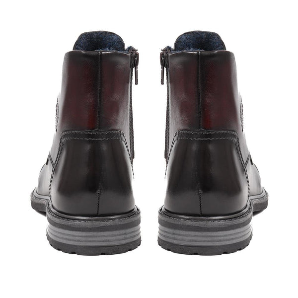 Pavers Leather Lace-Up Boots - Navy Multi