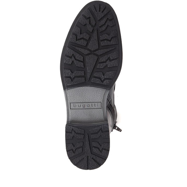 Pavers Leather Lace-Up Boots - Navy Multi