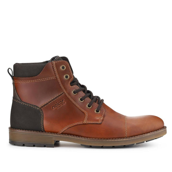 pavers Leather Lace-Up Boots - Tan