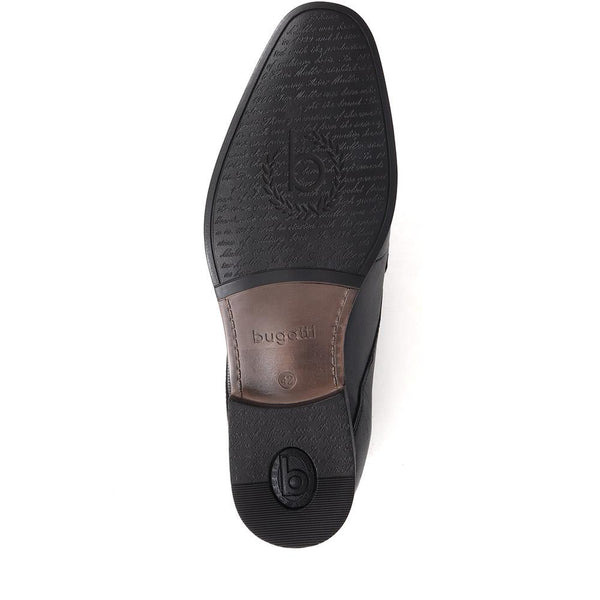 Pavers Leather Lace-up Shoes - Black