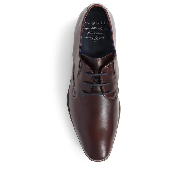 Pavers Leather Lace-Up Shoes - Brown
