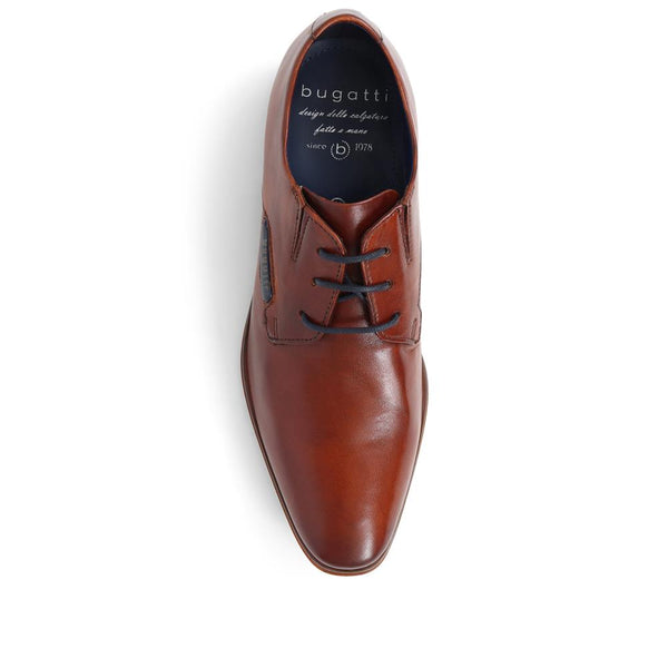 Pavers Leather Lace-Up Shoes - Cognac