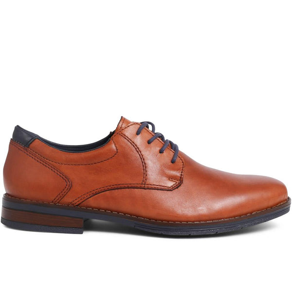 pavers Leather Lace-Up Shoes - Tan