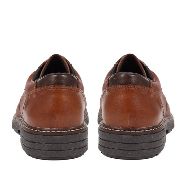 Pavers Leather Lace-Up Shoes - Tan