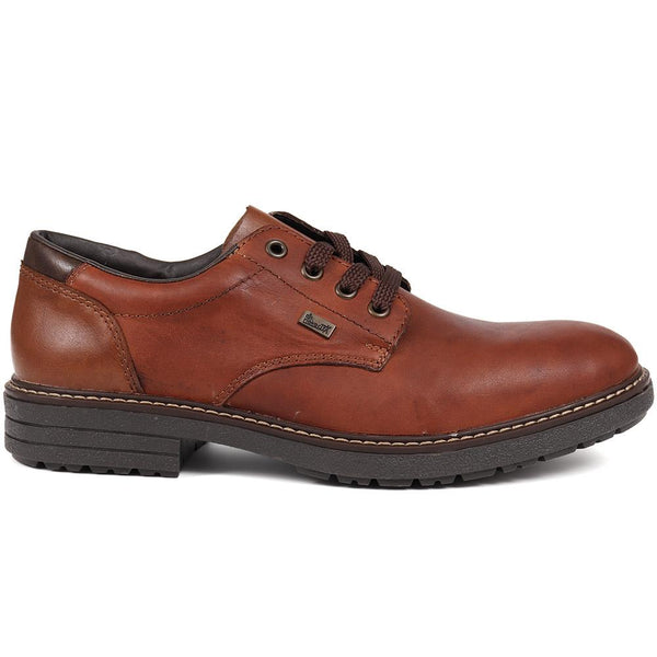 pavers Leather Lace-Up Shoes - Tan