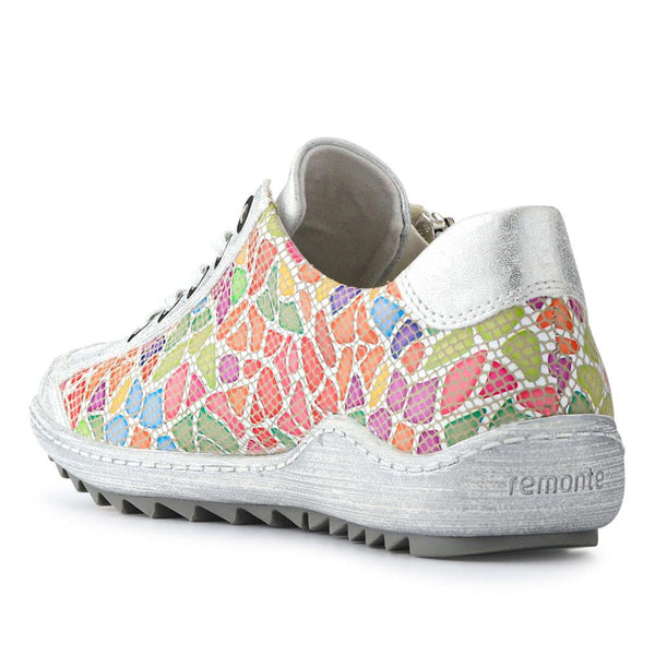 Pavers Leather Lace-Up Trainer - Multi