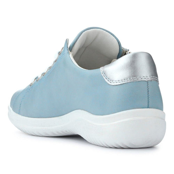 Pavers Leather Lace-Up Trainers - Blue