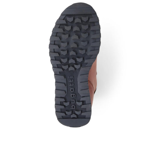 Pavers Leather Lace-Up Trainers - Cognac