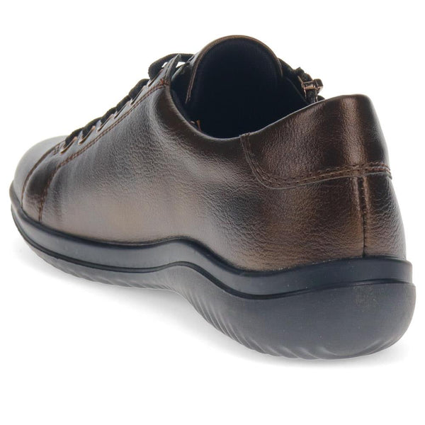 Pavers Leather Lace-Up Trainers - Metallic