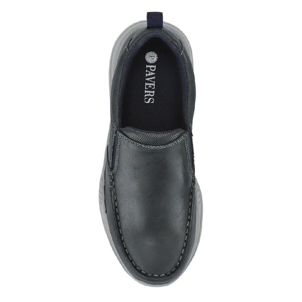 Pavers Leather Laceless Slip-On Shoes - Navy