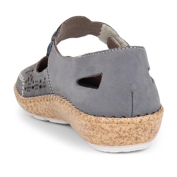 Pavers Leather Mary Janes - Blue