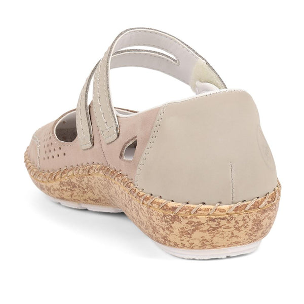 Pavers Leather Mary Janes - Grey