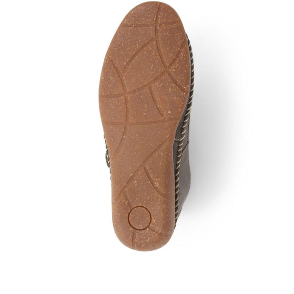 Pavers Leather Mary Janes - Khaki