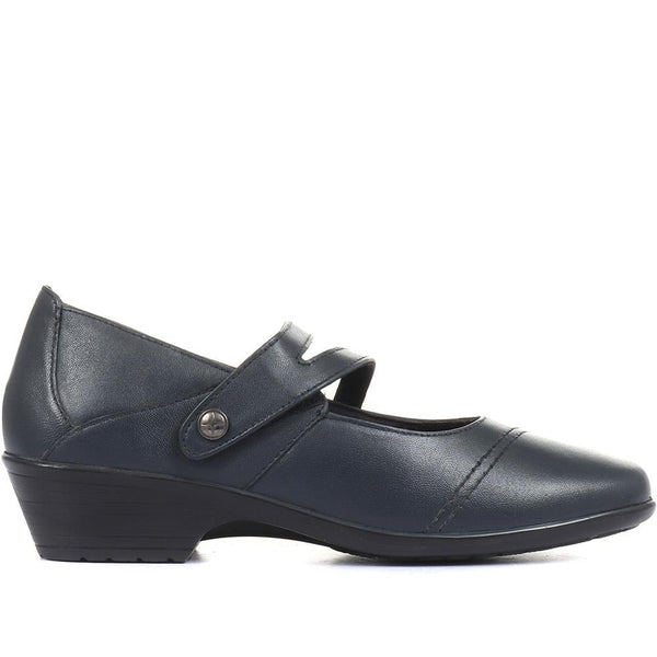 pavers Leather Mary Janes - Navy