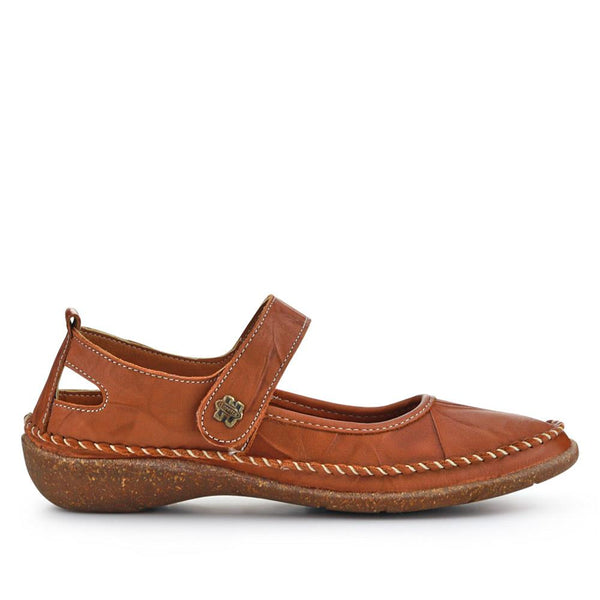pavers Leather Mary Janes - Tan