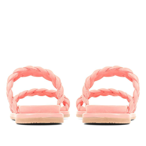 Pavers Leather Mule Sandals - Pink