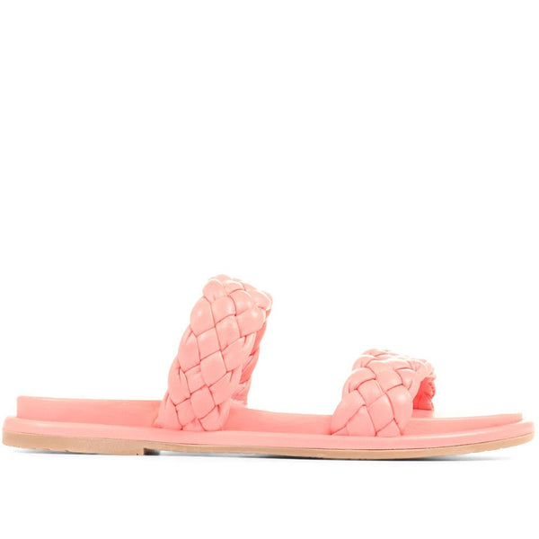 pavers Leather Mule Sandals - Pink