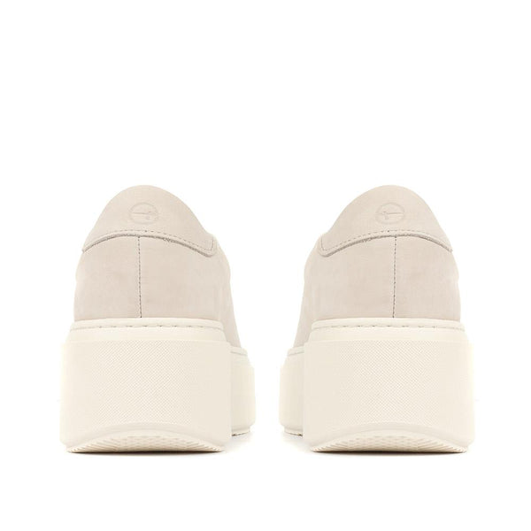 Pavers Leather Platform Trainers - Ivory
