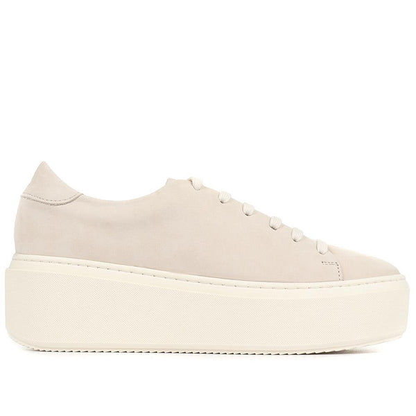 pavers Leather Platform Trainers - Ivory