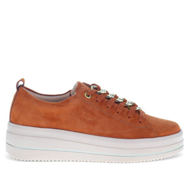 pavers Leather Platform Trainers - Tan