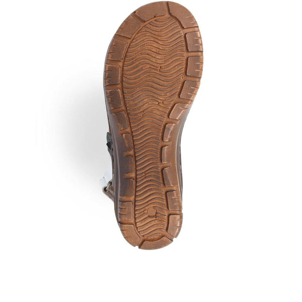 Pavers Leather Sandals - White