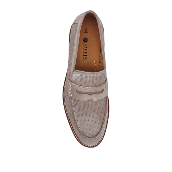Pavers Leather Slip-On Casual Shoes - Beige