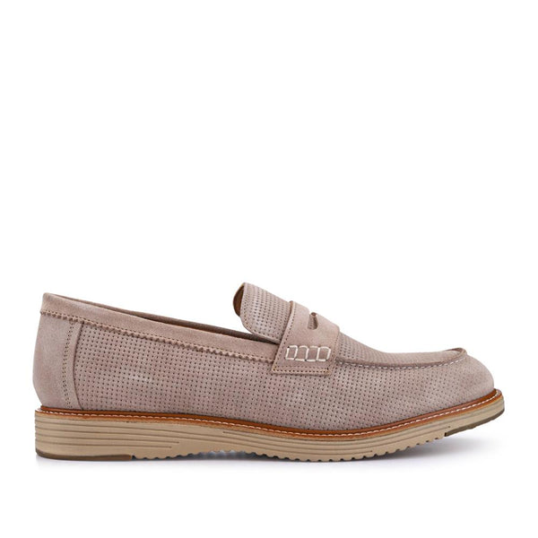 pavers Leather Slip-On Casual Shoes - Beige