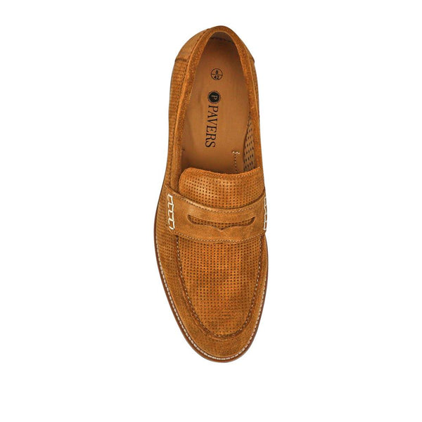Pavers Leather Slip-On Casual Shoes - Cognac