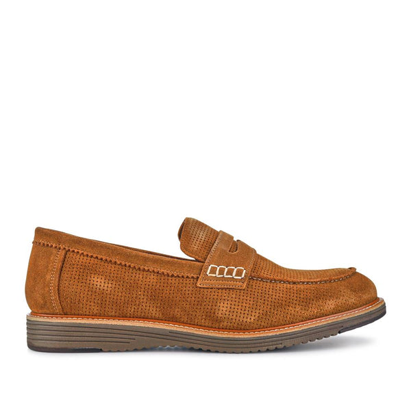 pavers Leather Slip-On Casual Shoes - Cognac