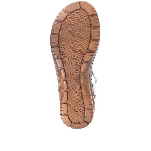 Pavers Leather Slip-On Sandals - White