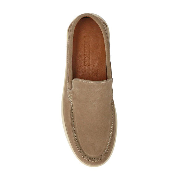Pavers Leather Slip-On Shoes - Beige