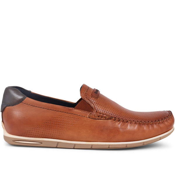 pavers Leather Slip-On Shoes - Cognac