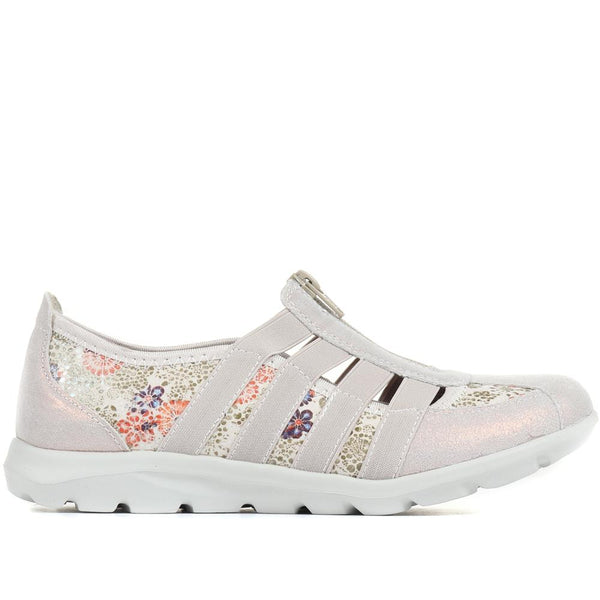 pavers Leather Slip-On Shoes - Floral
