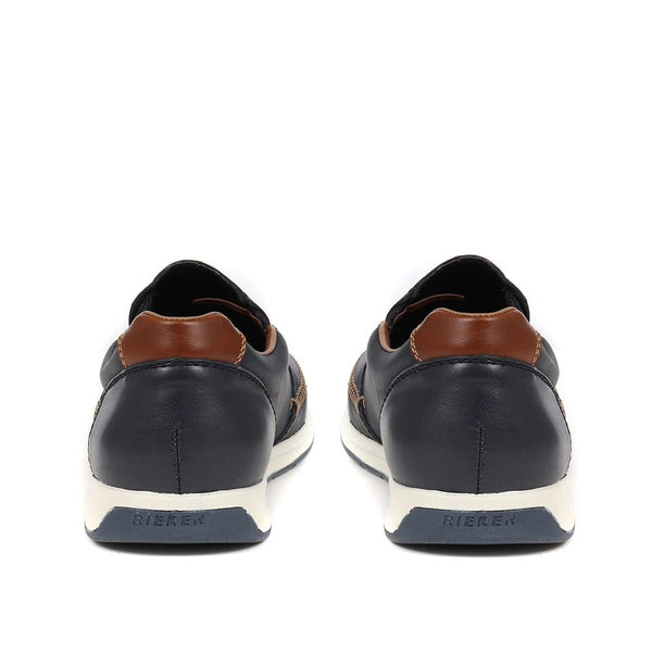 Pavers Leather Slip-On Shoes - Navy