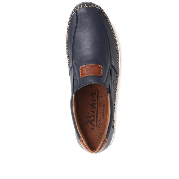 Pavers Leather Slip-On Shoes - Navy