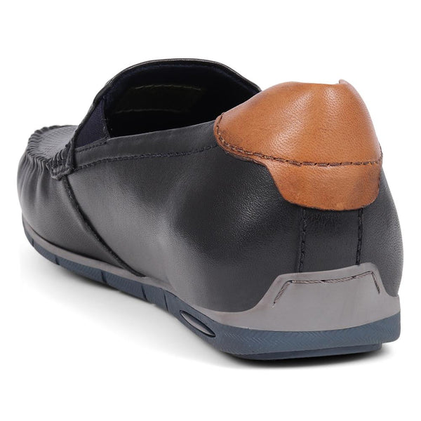 Pavers Leather Slip-On Shoes - Navy