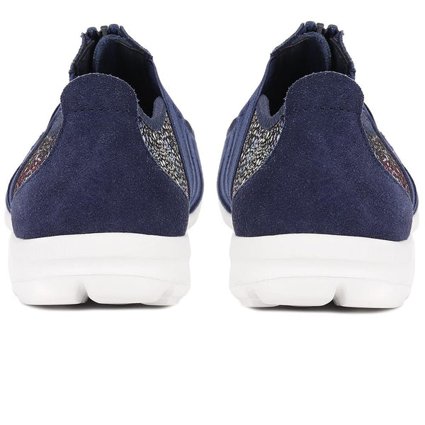 Pavers Leather Slip-On Shoes - Navy Multi