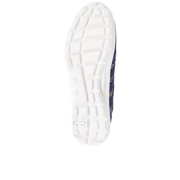 Pavers Leather Slip-On Shoes - Navy Multi