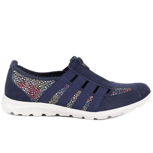 pavers Leather Slip-On Shoes - Navy Multi