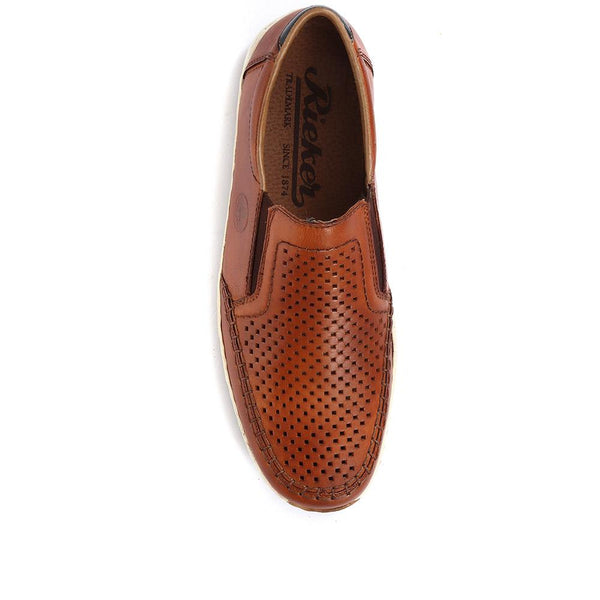 Pavers Leather Slip-On Shoes - Tan