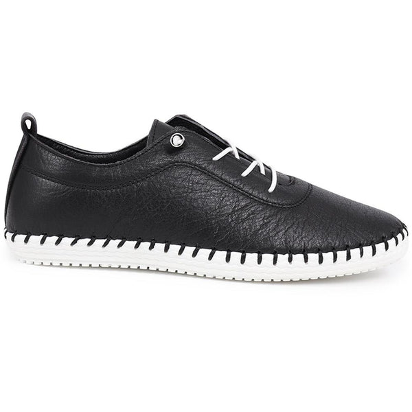 pavers Leather Slip-On Trainers - Black