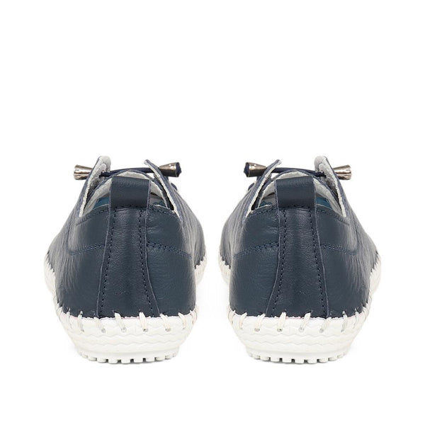 Pavers Leather Slip-On Trainers - Navy