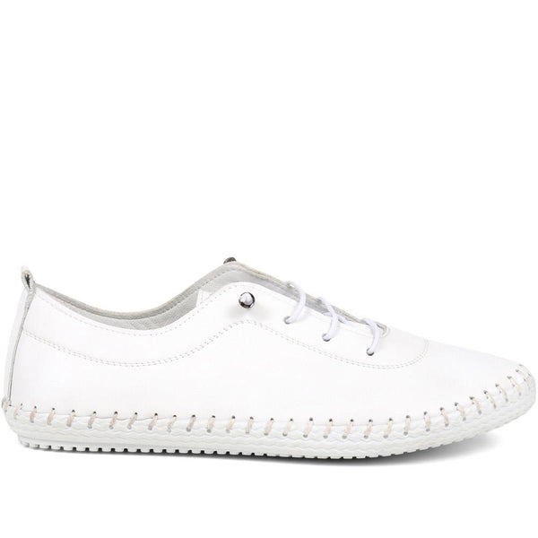 pavers Leather Slip-On Trainers - White