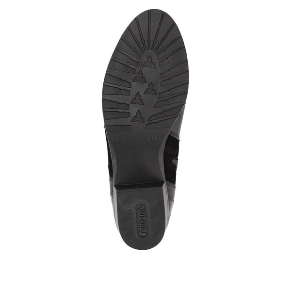 Pavers Leather Stitched Ankle Boots - Black