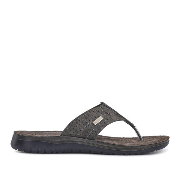 pavers Leather Toe Post Sandals - Black