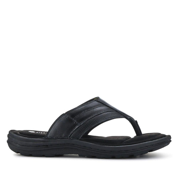 pavers Leather Toe Post Sandals - Black