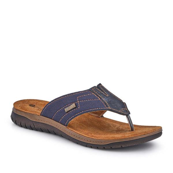 Pavers Leather Toe Post Sandals - Blue