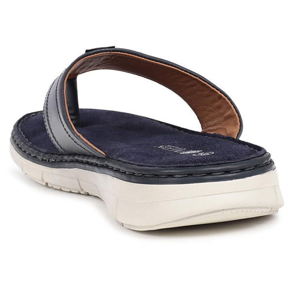 Pavers Leather Toe-Post Sandals - Navy