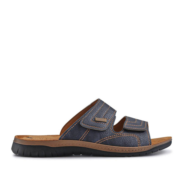 Pavers Leather Touch-Fasten Sandals - Blue
